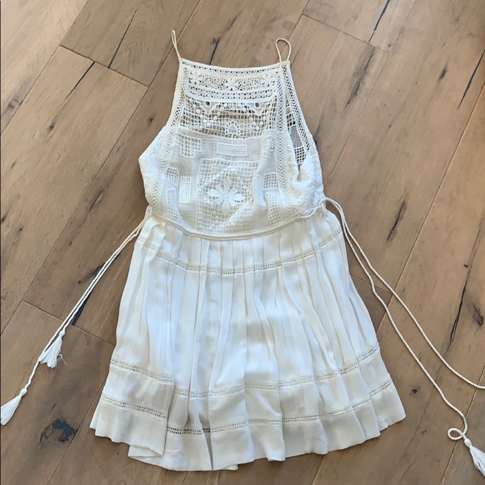 Free People White Crochet Dress
